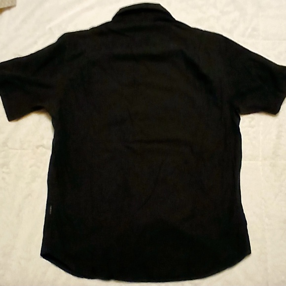 Vintage DKNY Black Button Down Short Sleeve Shirt Men S - Picture 3 of 5